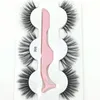 Yeni 3 Pairs Mix Stil Sahte 3D Vizon Kirpik Göz Kirpikler Yanlış Kirpik Vizon Lashes Kirpik Uzatma Kirpik Cımbız Aplikatör Makyaj Aracı HOPE12