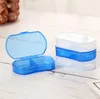 Mini boîte à pilules en plastique de voyage Portable, étui à médicaments à 2 compartiments, organisateur de pièces de perles de bijoux, boîtes de rangement SN2668