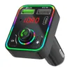 Car Phone Chargers Adapter F3 Universal Bluetooth Wireless Handsfree FM Transmitter Audio MP3 Music Player Dual USB PD 3.1A Quick Charge With Colorful LED Backlight