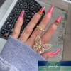 Nowy Prosty Rhinestone Butterfly Pierścień Vintage Różowy Złoty Palec Regulowany Pierścień Dla Kobiet Moda Biżuteria Prezenty Ślubne Cena fabryczna Ekspert Projektowa jakość