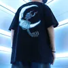 Uomini Hip Hop T Shirt Lightning Skull Moon Streetwear T-Shirt Oversize Hiphop Arsaglielle Arsagliette Estate manica corta Tees Cotton 210726