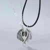 2 stks / set paar knuffel hart astronaut magnetische ketting voor vrouwen minnaar gepaarde hanger ketting Valentijnsdag kraag sieraden cadeau G1206