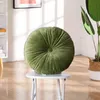 Nordic ins pumpkin cushion lis velvet bay window round solid color pillow home decoration 211203