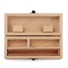 Multi-Function Rökning Naturligt trä Stash Case Dry Herb Tobak Preroll Rolling Roller Cigaretthållare Grinder Fack Portable Machine Tool Storage Box DHL Gratis