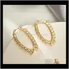 Hoop & Hie Jewelry Drop Delivery 2021 Fashionable Micro-Set Zircon Black Multi-Ring Round Earrings Ear Bone Clip 01Kl# Isfvp