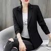 Fashion Women Jacket Long Sleeve Office Work Wear Black White Jacket Women Coats And Jackets Womens Jackets And Coats B64 210602