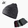 Unisex Hats Stripe Stretchy GLB Cuffed Mutsen Herfst Winter Hoeden voor Woman Bonnet Simple Design Decal Mutsen Y21111