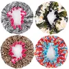 Fashion Shower Cap Waterproof Bath Hat Double Layer Women Supplies Printing Hair Cover Bathroom Accessories Shampoo Fume-proof Caps JY0643