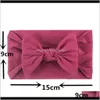 Dziecko Kids Maternity Drop Dostawa 2021 Hurtownie Turban Baby Opaski Girls Hairbands Bow Knot Opaska Miękka Moda Headwrap Nylon Hairg