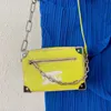 Confezione con catena piccola borsa per la polvere obliqua unisex per pane piccolo borsa per la polvere piccola di alta qualità in vera pelle di design a colori2617