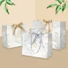 Gift Wrap Creative Mini Grey Marble Bag Box f￶r fest Baby Shower Paper Chocolate Boxes Package/Wedding Favors Candy