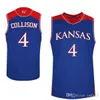 Nikivip Kansas Jayhawks College Nick Collison # 4 camisas de basquete Paul Pierce # 34 Raef LaFrentz # 45 masculino costurado personalizado qualquer nome de número