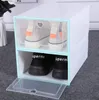 The latest 33X24X14CM thick folding transparent shoe storage box, multi-functional and large-capacity, a variety of styles to choose from, support customization