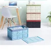 30L/55L PP Collapsible Storage Box Folding Carton Plastic or Wood Cover Case Carter Bin Toys Organizer Car Container Stackable Table