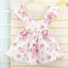 Retail Summer Easter Girl Dress Bohemian Style Backless Ruffle Floral Cotton Holiday Sundress Children Clothing 1-6Y E7125 210610