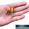 2ml 4ml 6ml Rensa transparenta Små glasflaskor med skruv Mini Tiny Injektionsflaskor Containrar Söt önskningar Flaska Metal 50pcs