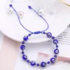 1PC classique mauvais yeux bleus palmier rond perles de verre Bracelet souhaitant élastique corde chaîne Bracelet pour femmes mode bijoux cadeau