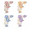 Wall Stickers Peony Flower Pattern DIY Decoration Decal Self-Adhesive PVC Sticker Mural