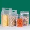 2022 Matte Clear Resealable Zipper Bag Stand Up Portable Pouches Thickened Snack Packing Carry Pack Bags Plastic Food Saver Sealable Storage