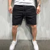 Męskie Strona główna Siłownia Spodenki Crossfit Wild Style Solid Color Ripped Athletic Short Spodnie Jogger Workout 10 210713