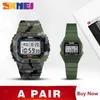 SKMEI Sport Män Kids Watch Fashion Stopwatch Armbandsur för Mens Boy Girls Digital Alarm Clock Montre Homme 1471 1460 Set2022