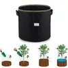 5pcs Fabric Pots with Handles Plant Smart Grow Bags Portable Garden Planter Heavy Duty Aeration Nonwoven Plant Fabric Bag 210615