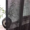 Zwart Sheer Gordijn voor Woonkamer Slaapkamer Keuken Moderne Moderne Voile Tule Semi Window Treatment Panels