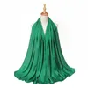 2021 летние тонкие Nnatural морщинистые платки длинные шарфы Малайзия мода женская пашмина хиджаб мусульманская обертка красивые новые цвета