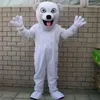 Costume de mascotte d'ours polaire de haute qualité Halloween Noël Personnage de dessin animé Tenues Costume Dépliants publicitaires Vêtements Carnaval Unisexe Adultes Tenue