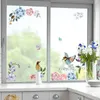 Muurstickers vogels bloemen venster glas slaapkamer woonkamer decoratie muurschildering home decor decals verwijderbare behang