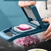 7 in 1 Onion Chopper Graters Chopper Vegetable Cutter Fruit Chopper Veggie Cutter Multifunctional Slicer Dicer With Colander Basket And Container