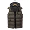 Marque Gilet Hommes Hiver Casual Vêtements d'extérieur Chaud Hood Veste Gilet Hommes Sans Manches Vestes imperméables Parkas Gilets Hommes 211111