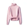 Höst Knit Fleece Sweater Kvinnor Plus Velvet Varm tjock Pullover Slim Turtleneck Långärmad Vinter Koreanska Jumper 210420
