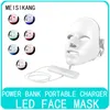 Meisikang Portable laddningsbara 7 färger LED -mask med hudföryngring Infraröd Pon Light Therapy Beauty Machine 2202189983030