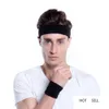 Bomull Athletic Headband Elastic Sweatbands Basketball Sport Kvinnor Män Gym Fitness Sweat Hair Band Volleyball Tennis