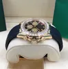 Montre pour hommes de créateur 40mm mouvement mécanique automatique bague en diamant bracelet en caoutchouc boucle déployante montre de sport
