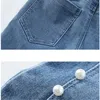 Jeans mode pour filles fendu avec perle Design printemps automne arrivées vêtements adolescent bleu haute qualité Denim Flare pantalon
