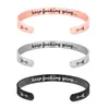 Golden Silver restoring Bracelet Titanium steel Bangle Women Men Jewelry bracelets keep fucking goingbracelet