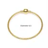 DropShipping Gold Farbe Armreif Armbänder Fit Charm Perlen für Pandora Frauen Mädchen Weihnachten Geburtstag Geschenke BR014