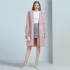 Fur Coat Kobiety Skóra Różowy M-5XL Plus Size Z Kapturem Moda Zimowa Z Długim Rękawem Slim Grube Ciepłe Kurtki Faux LR1001 210531