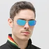 10st / lot Aoron Polariserade Solglasögon Män Alloy Frame Mens Rektangel Spegel Solglasögon För Sport UV400 Glasögon