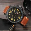 CURREN hommes montre à Quartz hommes grand cadran étanche en cuir montres mâle militaire Sport horloge Relogio Masculino 210517