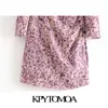 Kadın Chic Moda Leopar Baskı Draped Mini Elbise V Boyun Uzun Kollu Kadın Elbiseler Mujer 210420