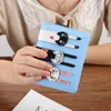 Neue Koreanische Version PU brieftasche Leder Nette 3 Cartoon Katzen Kurze Zwei Falten Zipper Geldbörse Kupplung Casual Geldbörsen