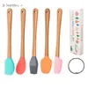 Outils de pâtisserie Mini spatule en silicone grattoir brosse à badigeonner cuillère pour la cuisson mélange ustensiles de cuisine antiadhésifs ustensiles de cuisine sans BPA Tiktok BM31