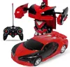 Wholesale Rc Deformed Electric/RC Car toys 2 In 1 Remote Control Transformation Robot Model Battle Toy Gift Boy Birthday