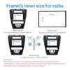 Negro 2Din Car Radio Fascia para 2010-Ford Fusion Auto Stereo Adapter Panel Plate Frame Dash Mount