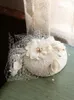 Retro Fascinator Hut Haarschmuck Frauen Blume Gesicht Schleier Kopfschmuck Hochzeit Braut Damen Kopfbedeckung Clip Geizige Krempe Hüte