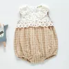 Cute Baby Girl Sleeveless Pure Color Princess Rompers born Summer Kids Infant Clothes Jumpsuits 210429