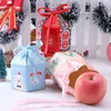 StoBag 10pcs House Shape Christmas Box Decorations For Home Gift Packaging Child Favor Handmade Candy Chocolate Supplies 210602